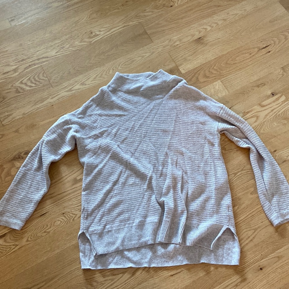 Old Navy taupe sweater with slight cowl/mock neck